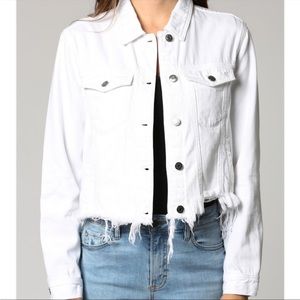 Hidden Frayed Jean Jacket